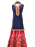 Navy Blue & Red Punjabi Suit