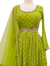 Green Georgette Anarkali Suit with Belt