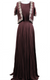 Burgundy Gown with Slit Jacket