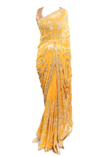 Load image into Gallery viewer, Mustard Yellow Gotta Patti Saree
