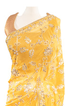 Load image into Gallery viewer, Mustard Yellow Gotta Patti Saree
