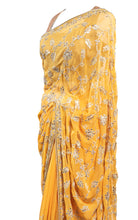 Load image into Gallery viewer, Mustard Yellow Gotta Patti Saree
