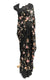 Black Lace Sequins Floral Saree