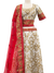 White & Red Lehenga with Heavy Gold Detail