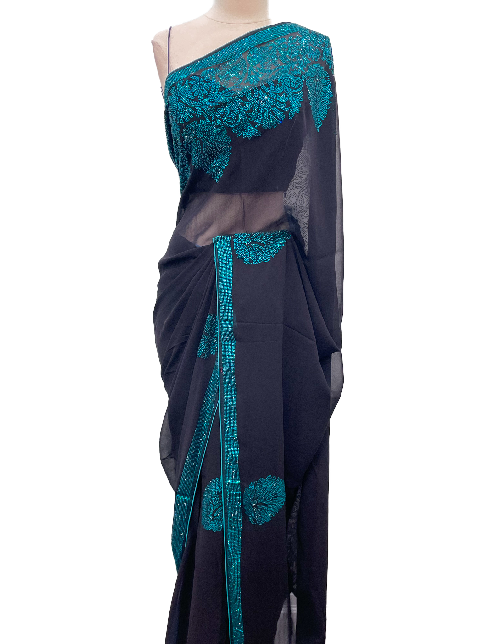 Blue Gicha Silk Saree - Saree Blouse Patterns