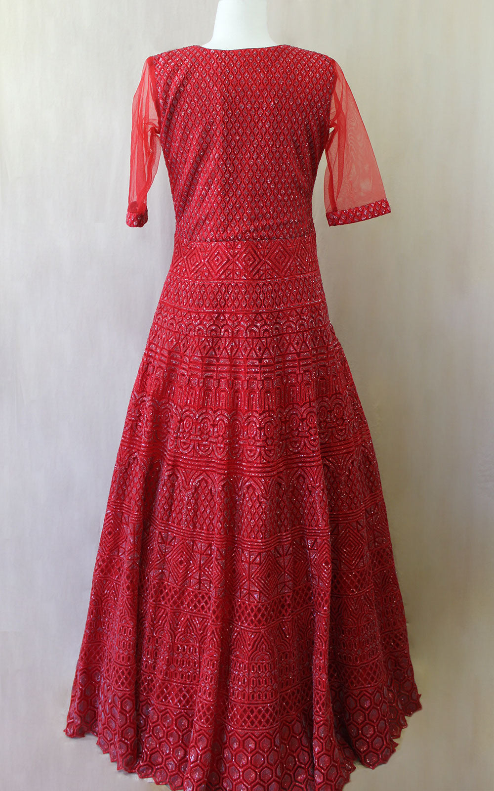 Red Sequins Gown