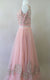 Peach Pearl Sequins Gown