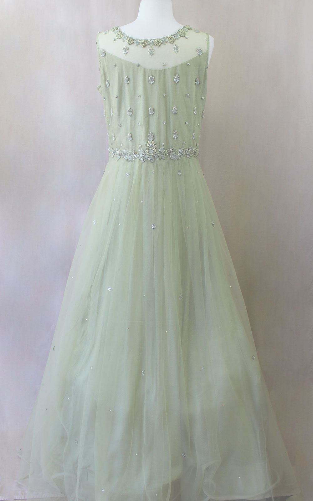 Mint Green Pearl Gown