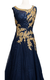 Petrol Blue Sequins Gown
